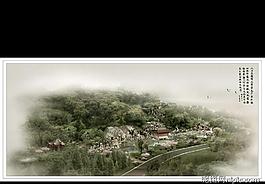 園林景觀設(shè)計效果圖psd素材圖片