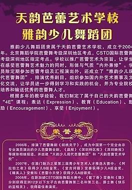 芭蕾舞艺术学校x展架图片