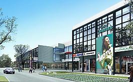 現(xiàn)代建筑效果圖psd素材圖片