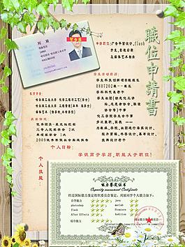設計類個性簡歷圖片