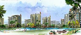 住宅小區(qū)效果圖片