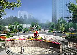 房地產(chǎn)園林設(shè)計(jì)效果圖psd素材圖片
