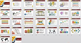 歐美金融增幅圖片PPT模板