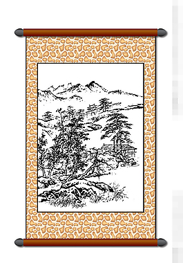 白描風(fēng)景畫