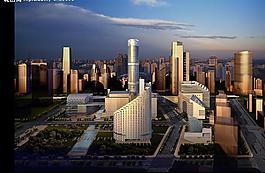 城市外景效果图图片