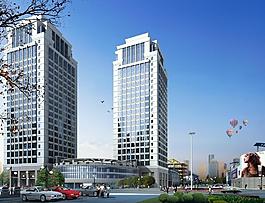辦公樓建筑效果圖圖片