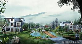 房地產(chǎn)園林設(shè)計(jì)效果圖psd素材圖片