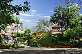 房地產(chǎn)園林設(shè)計(jì)效果圖psd素材圖片