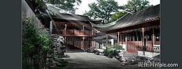傳統(tǒng)建筑設(shè)計(jì)效果圖psd素材圖片