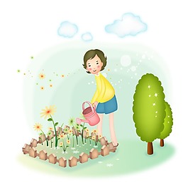 澆水的孩子
