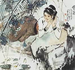 賞蓮圖