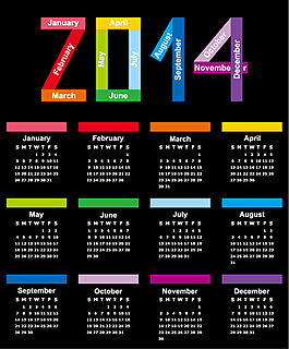 2014彩紙日歷