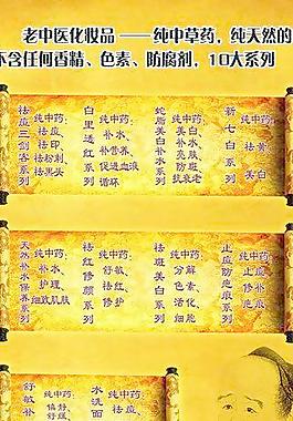 老中醫化妝品展架圖片