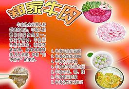 牛肉中醫(yī)知識廣告板圖片