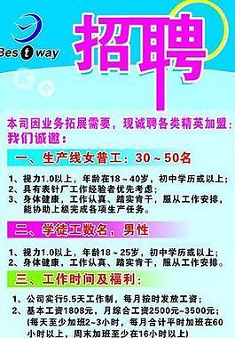 工廠招聘易拉寶圖片