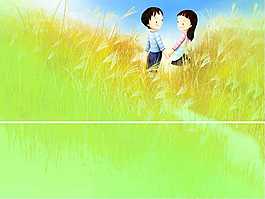 兩小無猜愛情PPT模板