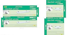 富澳glass shelfwith rail bathroom圖片