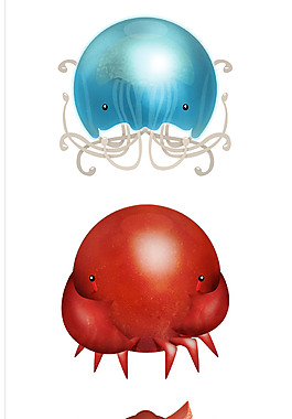 多個海洋生物