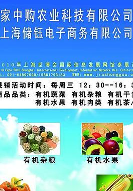 有机食品活动易拉宝图片