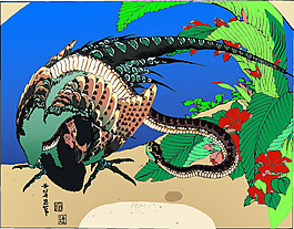 雞矢量畫作