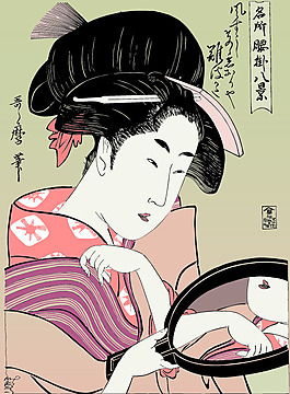 對著鏡子里的自己