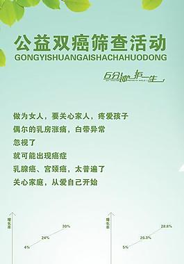 婦科雙癌篩查查體易拉寶海報圖片