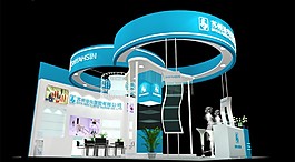雙圓造型3dMAX展臺