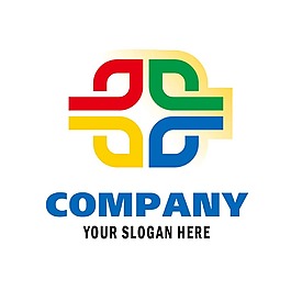 抽象四片葉子logo