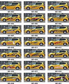 汽車裝飾圖案 花紋矢量圖