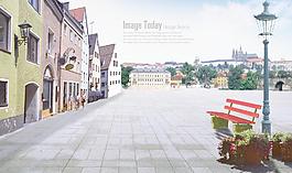 歐式廣場圖片