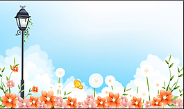 花的守候ppt模板
