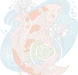 荷花 魚圖片