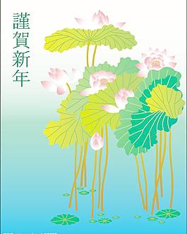 矢量荷花圖片
