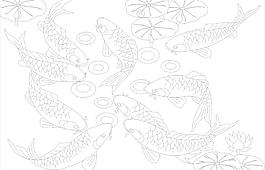 魚 荷花魚 矢量圖圖片