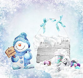 雪花相框模板圖片