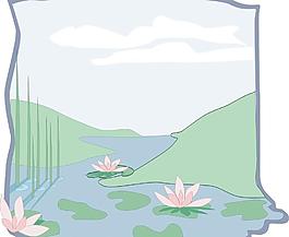 美麗的風景 矢量風景圖片