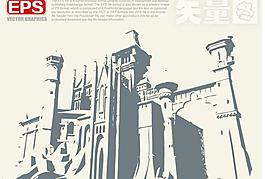 欧式建筑矢量图片
