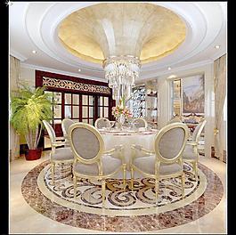 歐式餐廳設(shè)計圖片
