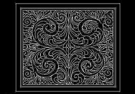 cad 歐式花紋雕塑圖片