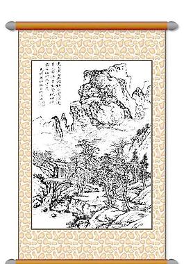 白描 風(fēng)景畫圖片