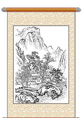 白描 風(fēng)景畫圖片