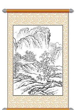 白描 風(fēng)景畫圖片