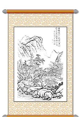 白描 風(fēng)景畫圖片