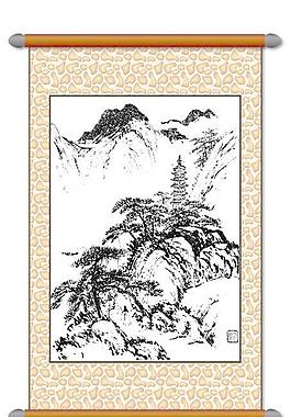 白描 風(fēng)景畫圖片