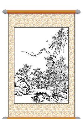白描 風(fēng)景畫圖片