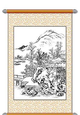 白描 風(fēng)景畫圖片