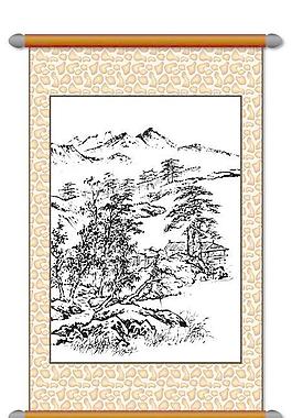 白描 風(fēng)景畫圖片