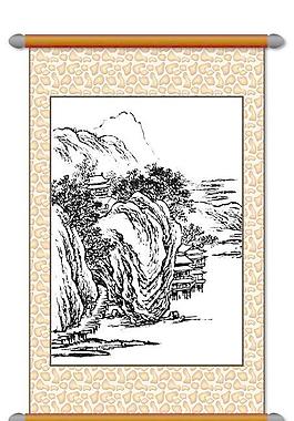 白描 風(fēng)景畫圖片