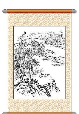 白描 風(fēng)景畫圖片