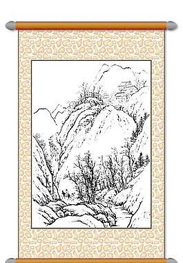 白描 風(fēng)景畫圖片